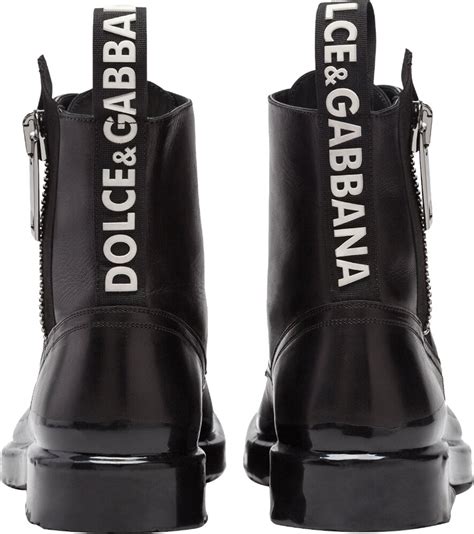 dolce gabbana logo combat boots|dolce gabbana high heel boots.